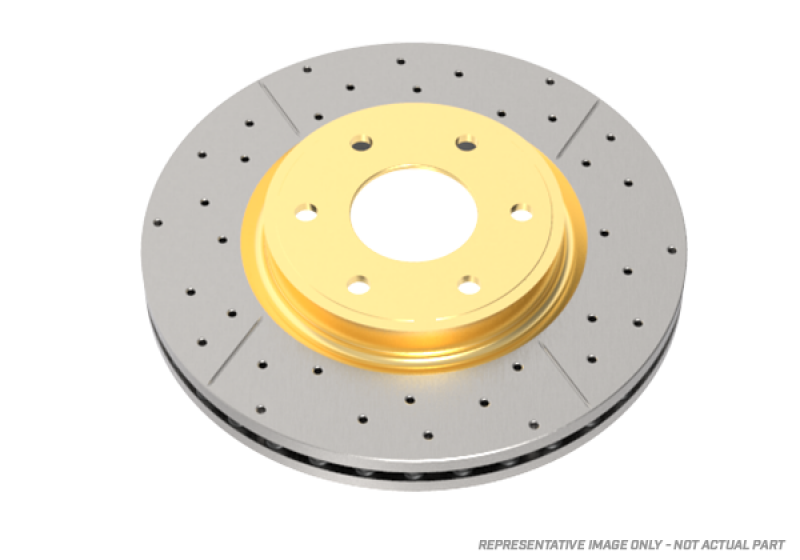 DBA 02-09 Subaru WRX STi/2017 BRZ w/Perf Pkg. 10 Hole Front Drilled & Slotted Street Series Rotor - DBA654X-10