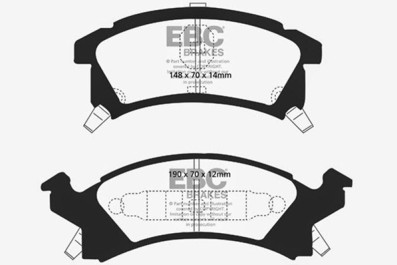 EBC 96-98 Buick Skylark 2.4 Greenstuff Front Brake Pads - DP21175