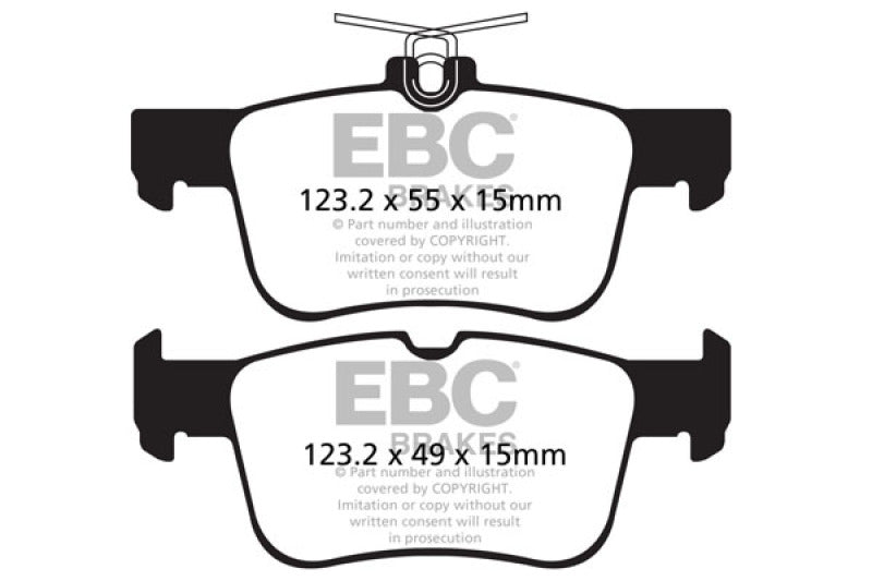 EBC 13+ Ford Fusion 1.6 Turbo Ultimax2 Rear Brake Pads - UD1665