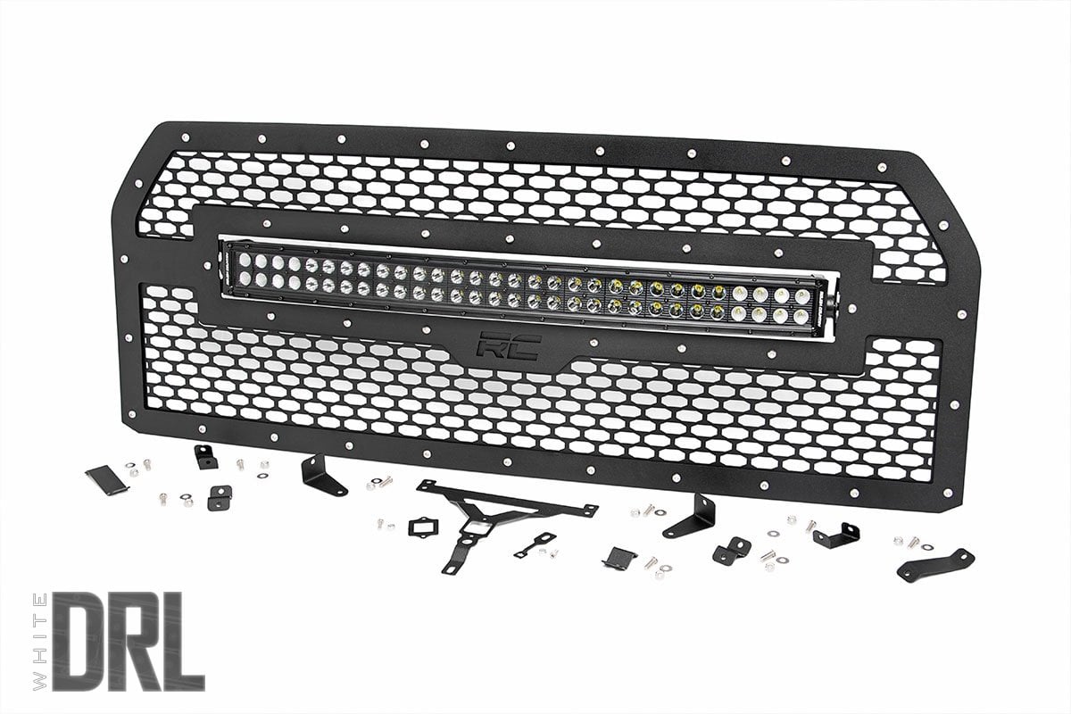 Mesh Grille | 30&quot; Dual Row LED | Black Ser | Ford F-150 2WD/4WD (2015-2017)