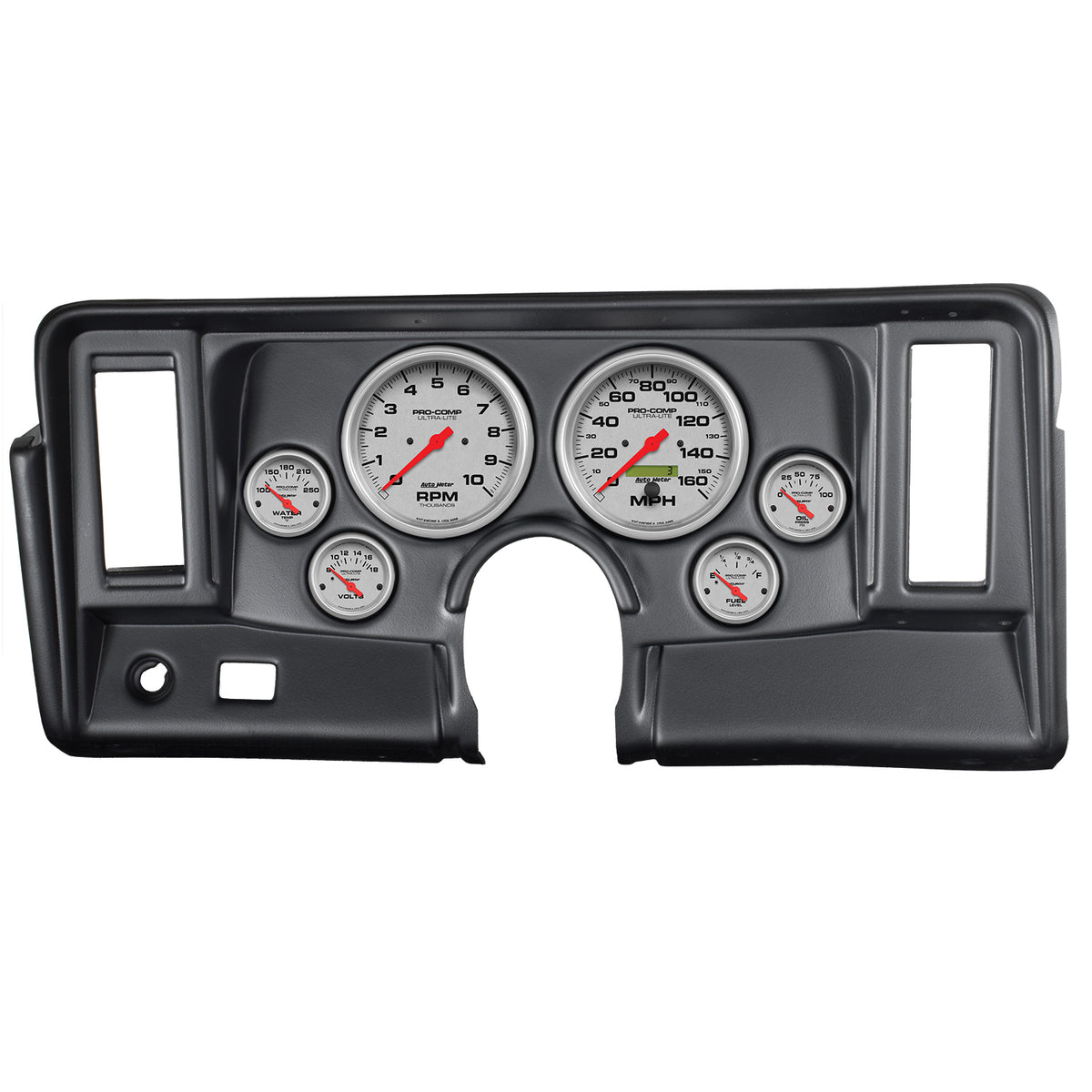 Autometer Ultra-Lite 69-76 Nova Dash Kit 6pc Tach / MPH / Fuel / Oil / WTMP / Volt - 7024-UL