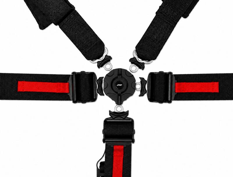 PRP 5.2 Cam-Lock Harness SFI 16.1 with Ratchet Straps- Black - SBH5.2CAMRT