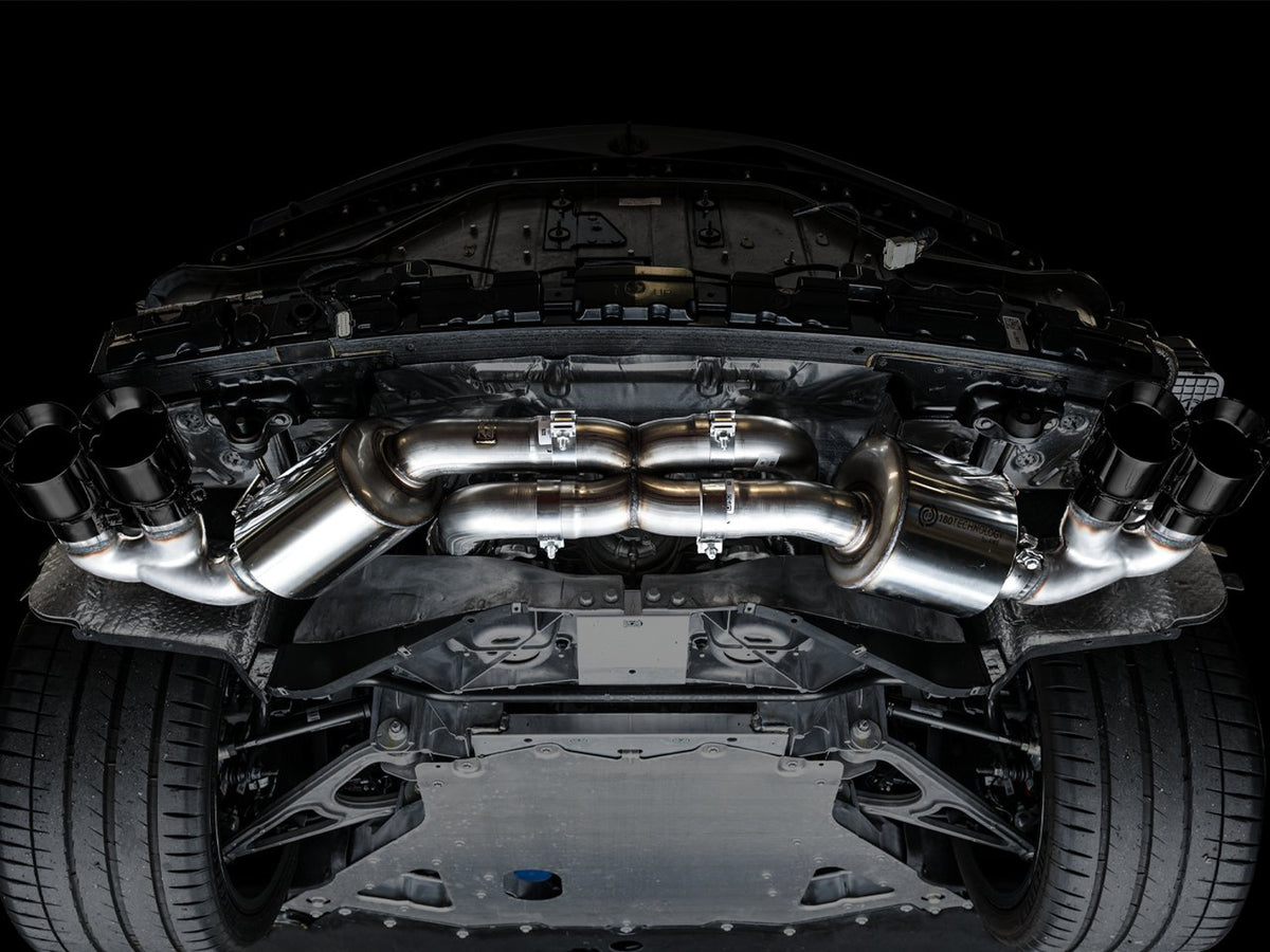 AWE Tuning 2020 Chevrolet Corvette (C8) Touring Edition Exhaust - Quad Diamond Black Tips - 3015-43159