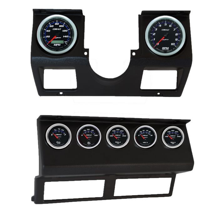 Autometer Cobalt Direct Fit Dash Kit 87-96 Jeep Wrangler YJ (Tach/MPH/FL/OilP/WTMP/VLT/TRNS) - 7040-05