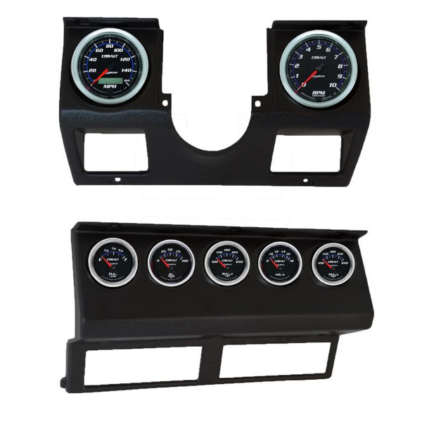 Autometer Cobalt Direct Fit Dash Kit 87-96 Jeep Wrangler YJ (Tach/MPH/FL/OilP/WTMP/VLT/TRNS) - 7040-05