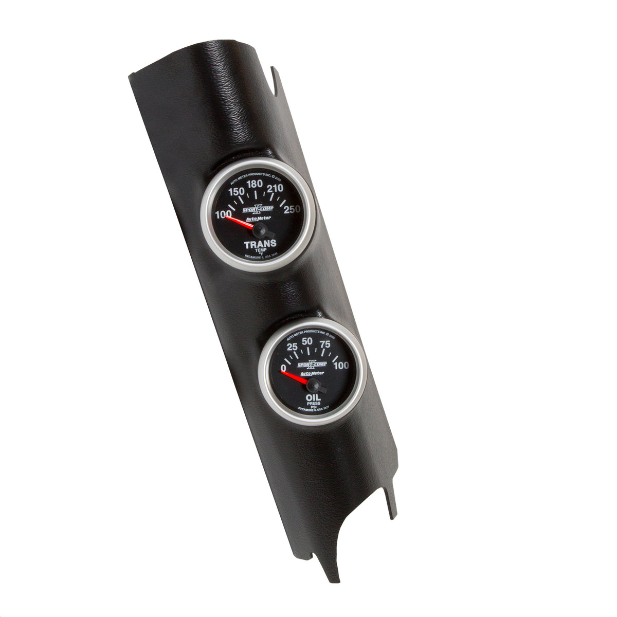 Autometer 11+ Jeep Wrangler A-Pillar Trans Temp/Oil Pressure Sport Comp 2 Gauge Kit - 7041
