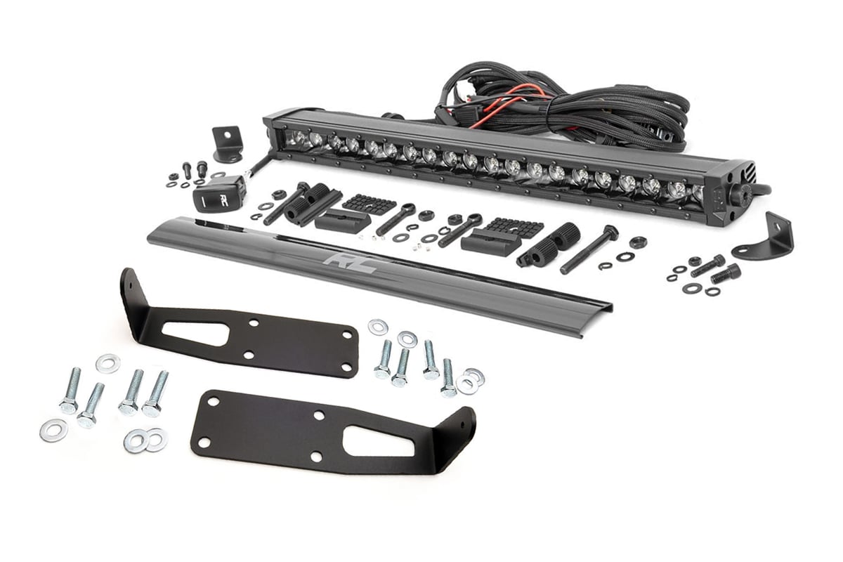 LED Light Kit | Bumper Mount | 20&quot; Black Single Row | White DRL | Ram 2500/3500 (10-18)