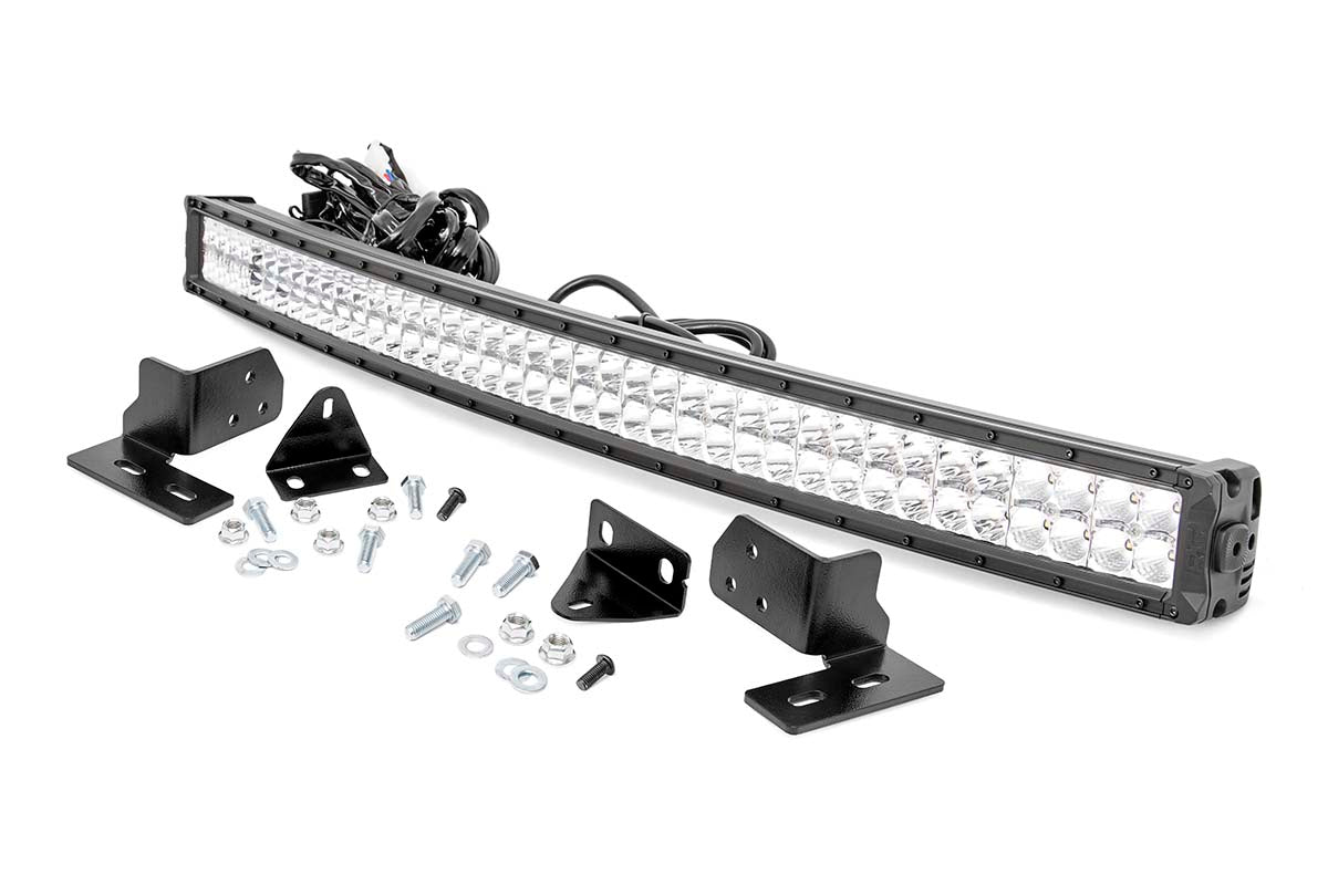LED Light  | Bumper Mount | 40&quot; Chrome Dual Row | White DRL | Ford F-250 Super Duty (11-16)