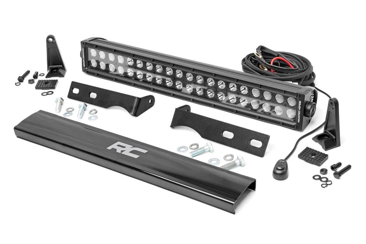 LED Light Kit | Bumper Mount | 20&quot; Black Dual Row | Jeep Grand Cherokee WK2 (11-20)