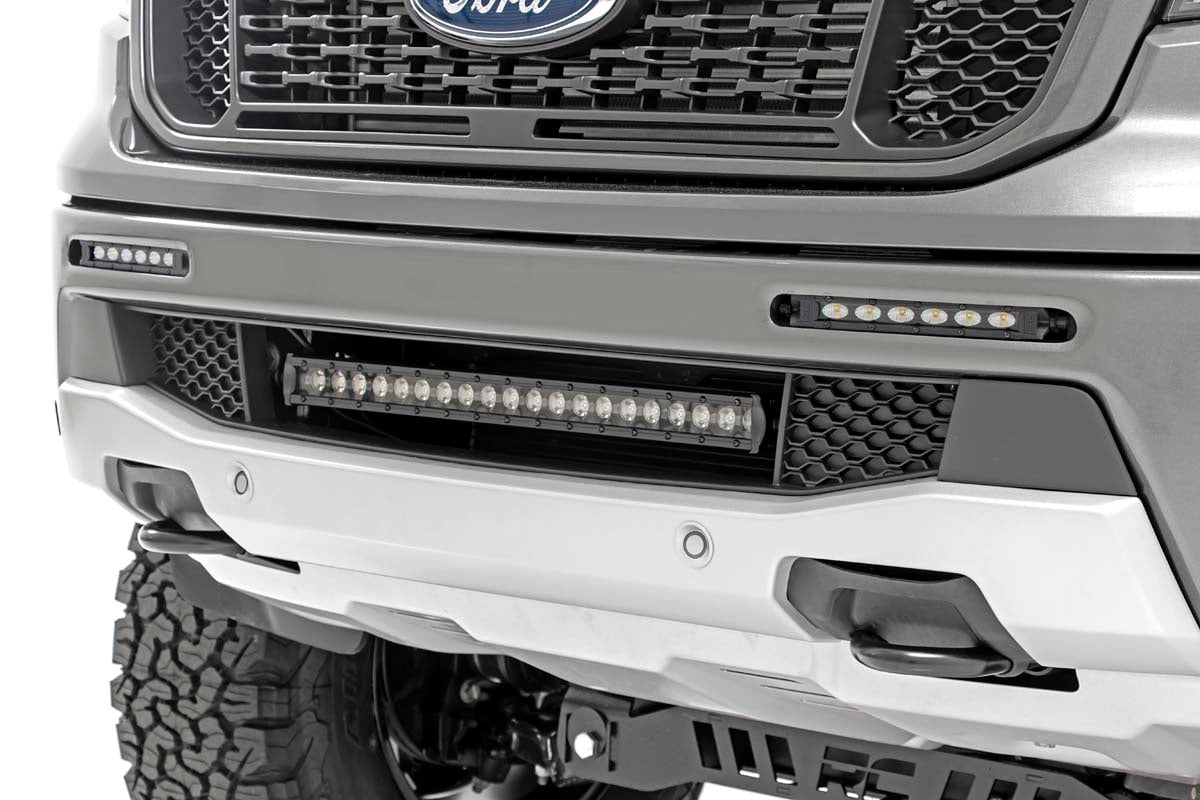 LED Light Kit | Bumper Mount | 6&quot; Black Slimline Pair | Ford Ranger (19-23)