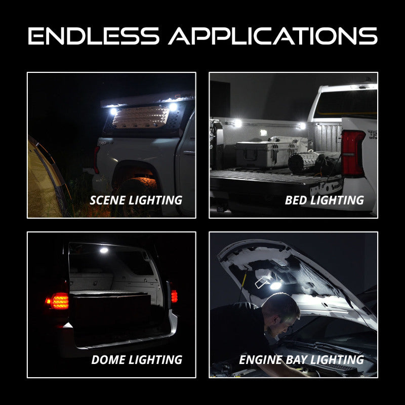 Diode Dynamics Stage Series SXS Rock Light Installer Kit - White Diffused M8 (4-pack) - DD7750