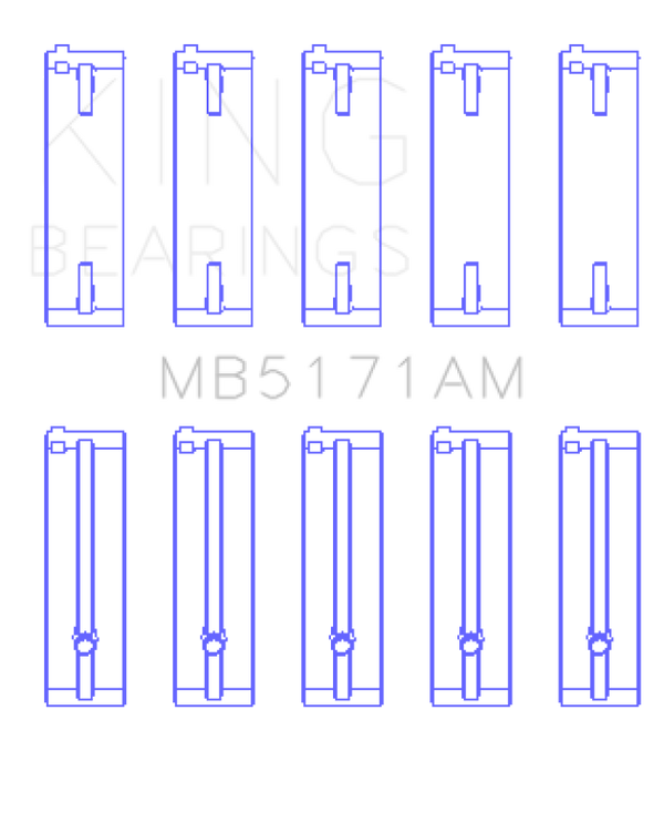 King Mazda FS-DE L4/FP L4/FS L4  DOHC 16 Valve  (Size STD) Main Bearing Set - MB5171AM