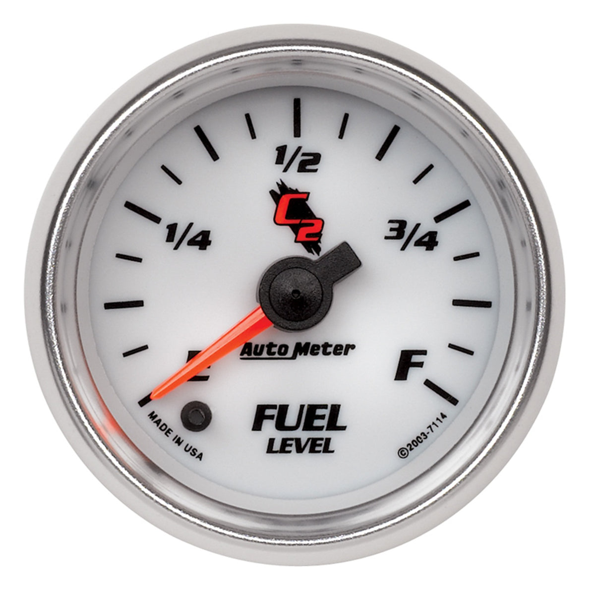 Autometer C2 52mm Electronic Programmable Empty to Full Fuel Level Gauge - 7114