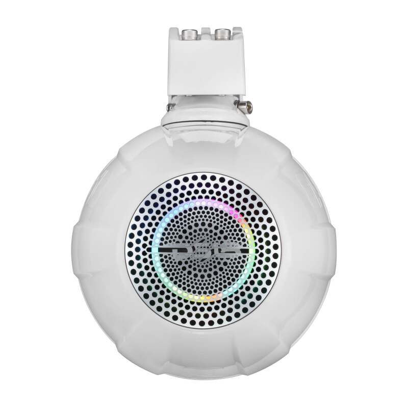 DS18 8in NXL-iQ Marine Tower Speaker with Digital LEDs Neodymium Magnet 1in Driver 350W 4Ohm White - NXL-IQ8TPNEO/WH - rear view
