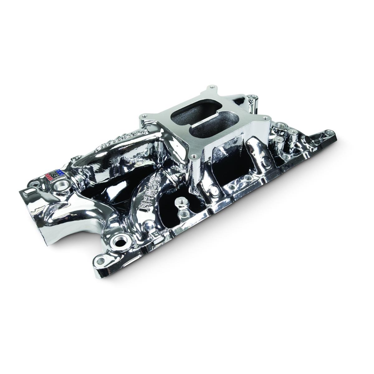 Edelbrock Ford SB 302 Performer RPM Intake Manifold - Chrome Plasma Finish - 7121-CP
