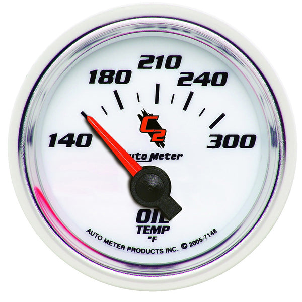 Autometer C2 Electric Oil Temperature 2 1/16in 140-300 F Gauge - 7148