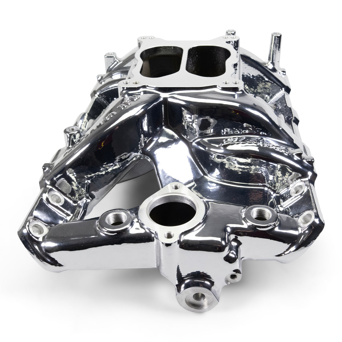 Edelbrock Pontiac 326-455 Performer RPM Intake Manifold - Chrome Plasma Finish - 7156-CP