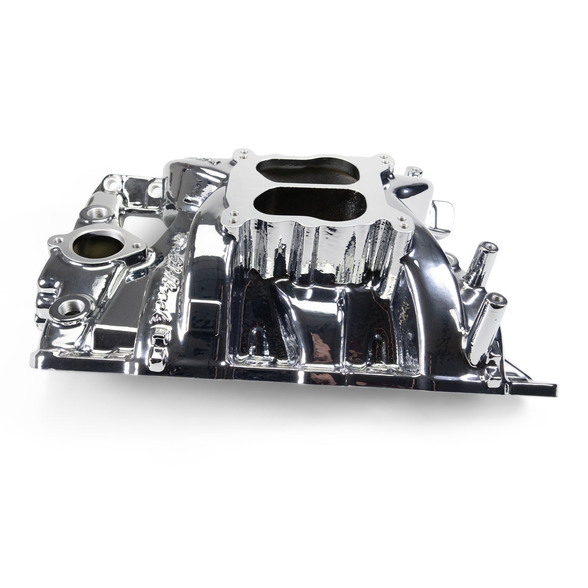 Edelbrock Pontiac 326-455 Performer RPM Intake Manifold - Chrome Plasma Finish - 7156-CP