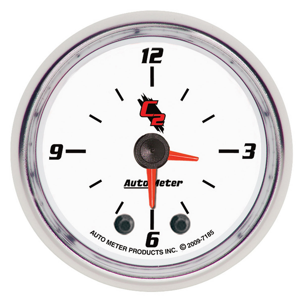 Autometer C2 2-1/6in 12 Hour Analog Clock Gauge - 7185