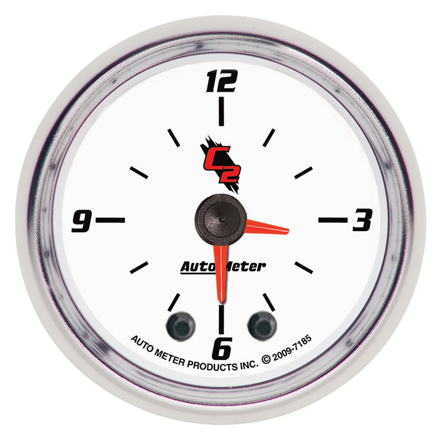 Autometer C2 2-1/6in 12 Hour Analog Clock Gauge - 7185