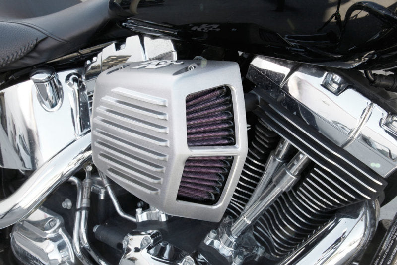 K&amp;N Street Metal Intake System - Shaker Touring 2017 Silver Intake System-Harley Davidson - RK-3955S