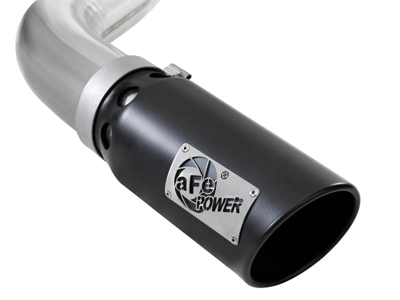 aFe Atlas 4in Aluminized Steel DPF-Back Exh 18-19 Ford F-150 V6-3.0L (td) w/ Black Tip - 49-03106-B