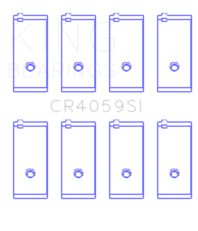 King Engine Bearings General Motors 138Ci 2.3L L40/Ld2 16V (Size +0.25mm) Connecting Rod Bearing Set - CR4059SI0.25