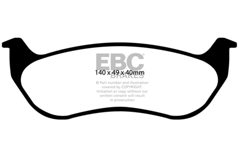 EBC 07-11 Ford Explorer Sport Trac 4.0 Greenstuff Rear Brake Pads - DP61673
