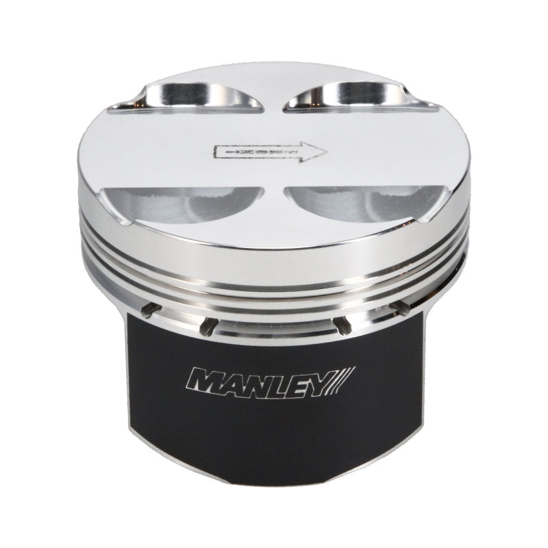Manley 16+ Nissan VR30DDTT 86mm Bore 10:1 CR -3.5cc Dome Flat Top E/D Piston w/ Rings (SINGLE) - 642EGR1-1