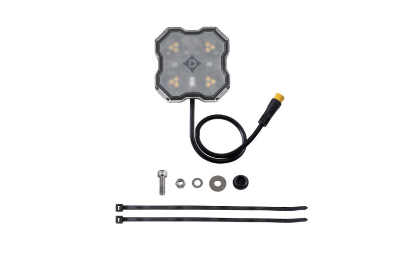 Diode Dyamics Rock Light - Amber/White - M8 (single) - DD8753