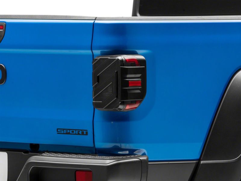 Raxiom 20-23 Jeep Gladiator JT Axial Series LED Tail Lights- Blk Housing (Smoked Lens) - JG18584