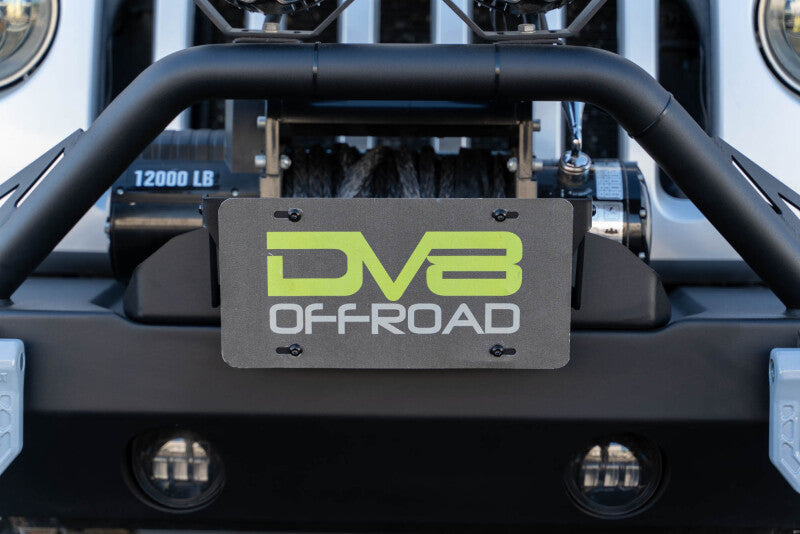 DV8 Offroad Fairlead Mounted Flip-Up License Plate Bracket - LPBM-02