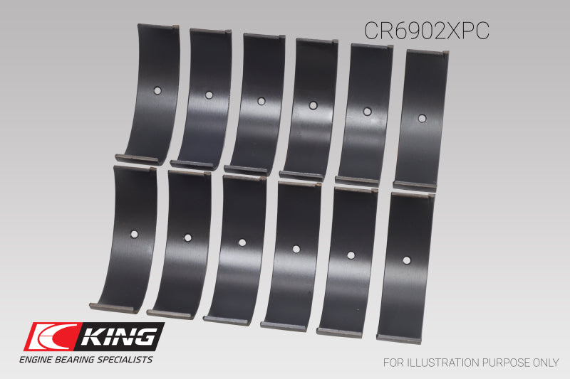 King Nissan VQ35HR/VQ37VHR/VR30DTT (Size +.5) pMaxKote Rod Bearing Set - CR6902XPC0.5