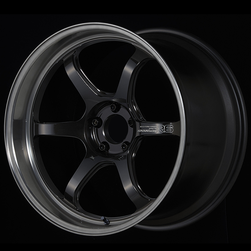Advan R6 20x10 +25mm 5-112 Machining &amp; Black Coating Graphite Wheel - YA60K25MBG