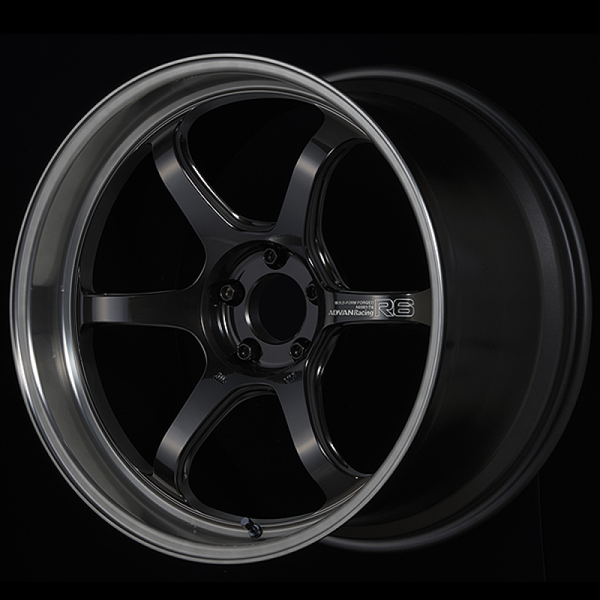 Advan R6 20x10 +25mm 5-112 Machining & Black Coating Graphite Wheel - YA60K25MBG by Advan