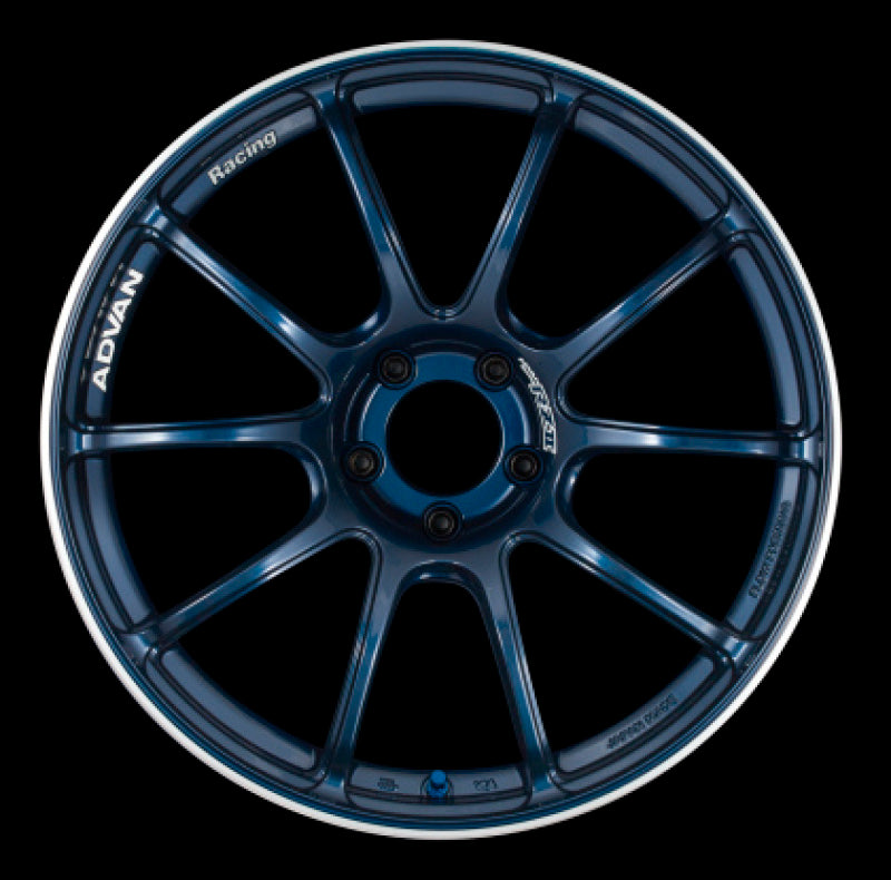 Advan RZII 17x7.5 +38 4-100 Racing Indigo Blue Wheel - YAZ7F38AE
