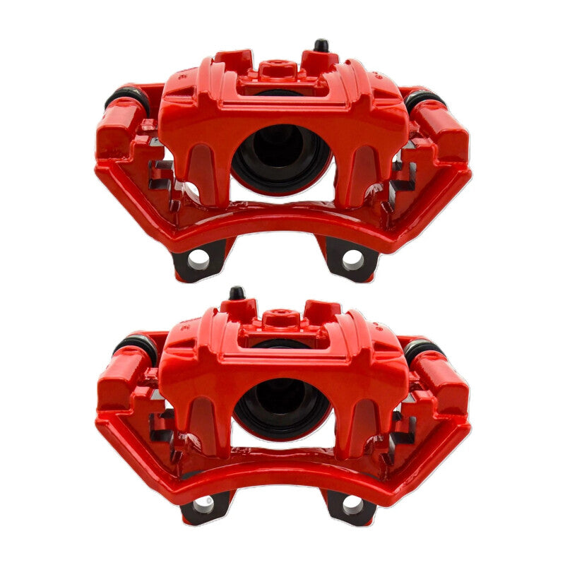 Power Stop 18-25 Jeep Wrangler Rear Red Caliper w/Bracket (Pair) - S15106