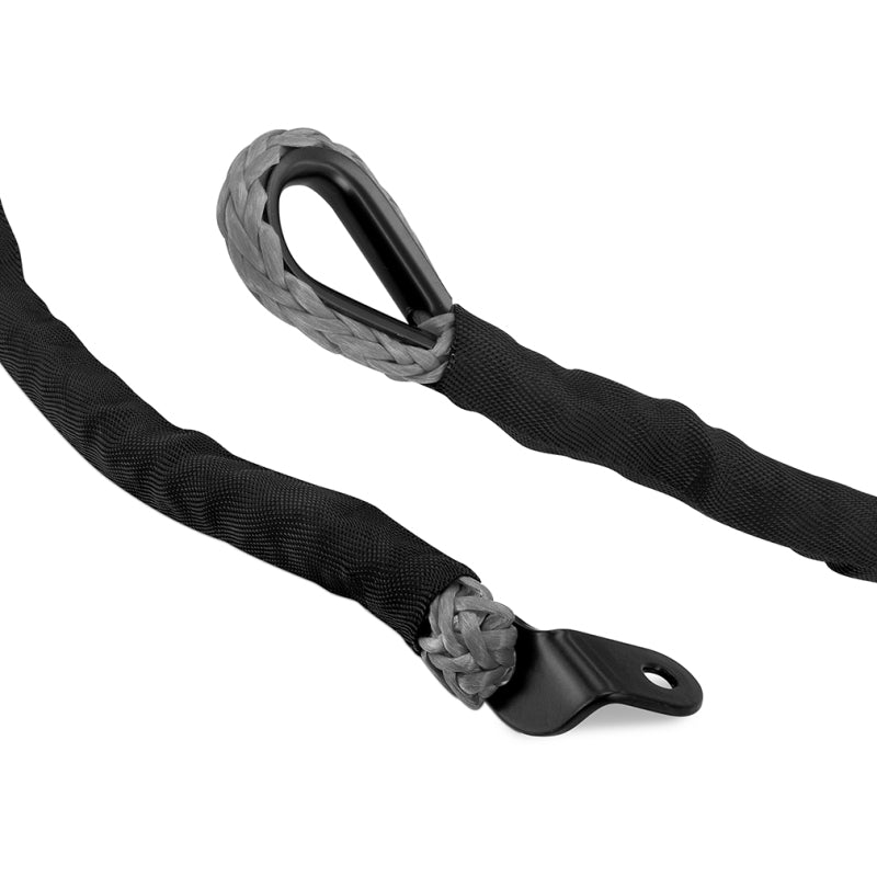 Borne Off-Road Winch Hook - 3/8in Rope - Hand Strap - Grey - BNWN-SR-38-85KGR