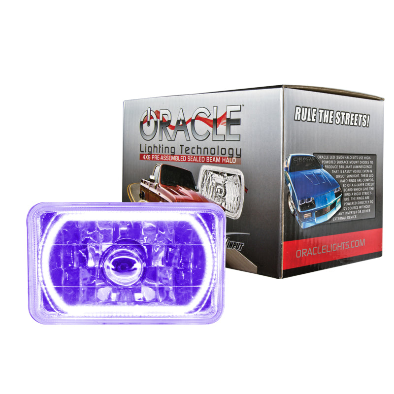 Oracle Pre-Installed Lights 4x6 IN. Sealed Beam - UV/Purple Halo SEE WARRANTY - 6909-007