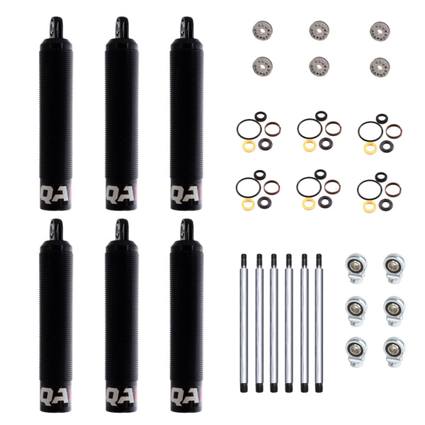 QA1 18.25 Eye-B/Eye-B V-None Dry LD Piston Shock Large Aluminum Coilover 12.38 - 6 Pack - 6Q6LD-DRY-6PK by QA1 - front view
