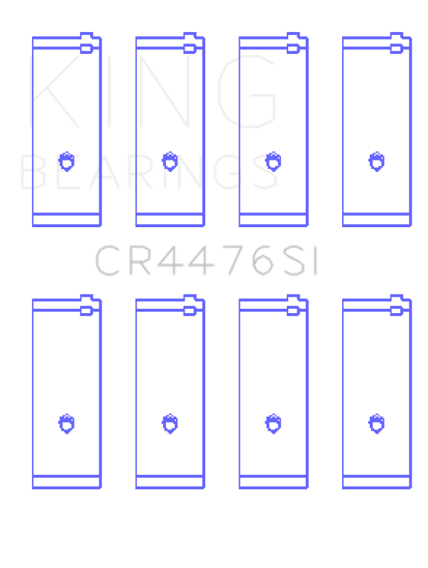 King Engine Bearings Ford Taunus 2000/2300 (Size +0.75mm) Connecting Rod Bearing Set - CR4476SI0.75