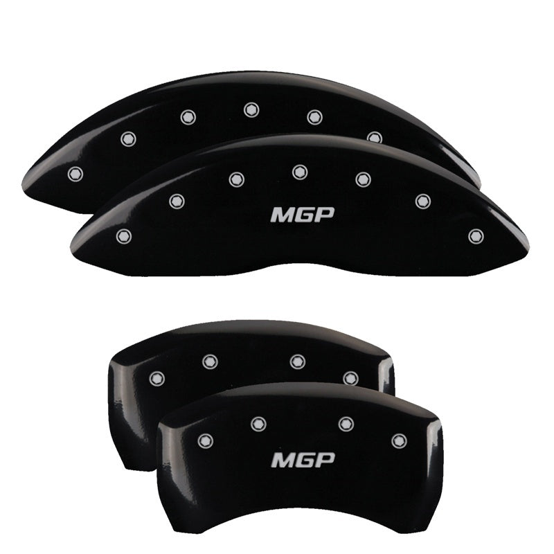 MGP 4 Caliper Covers Engraved Front &amp; Rear MGP Black finish silver ch - 45001SMGPBK