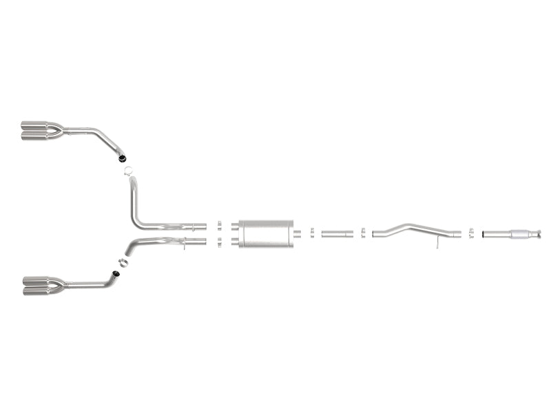 aFe Vulcan Series 3in 304SS Exhaust Cat-Back Exh w/ Pol Tips 2019 GM Silverado / Sierra 1500 V8-5.3L - 49-34105-P