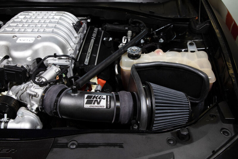 K&N 17-23 Dodge Charger/Challenger Hellcat SC 6.2L V8 DRYFLOW Performance Air Intake System - 30-2553TTK