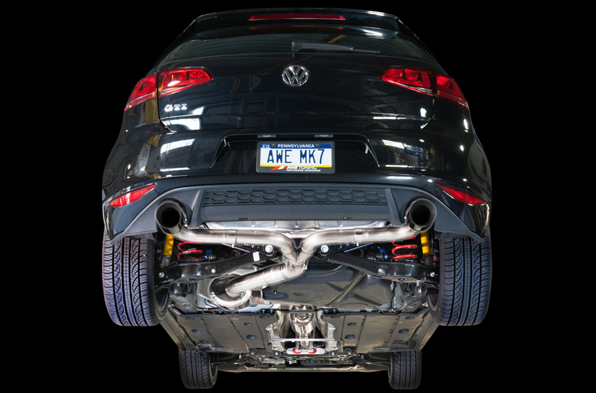 AWE Tuning VW MK7 GTI Touring Edition Exhaust - Chrome Silver Tips - 3015-32046