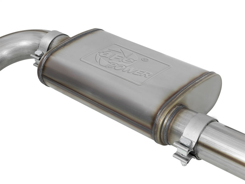 aFe Rebel Series CB 3in Middle Side Exit SS Exht w/Polish Tips 15-17 Chevy Colorado / GMC Canyon - 49-44061-P