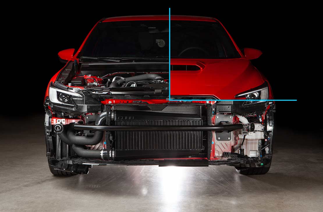 Cobb 22-25 Subaru WRX Stage 2 Power Package w/Silver FMIC &amp; Matte Carbon Fiber Scoop - SUB0060020-SL-FMIC-RMC