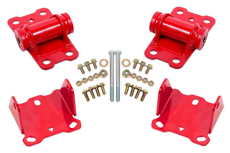 BMR 78-87 G-Body Motor Mount Kit Upper &amp; Lower Poly - Red - MM460R