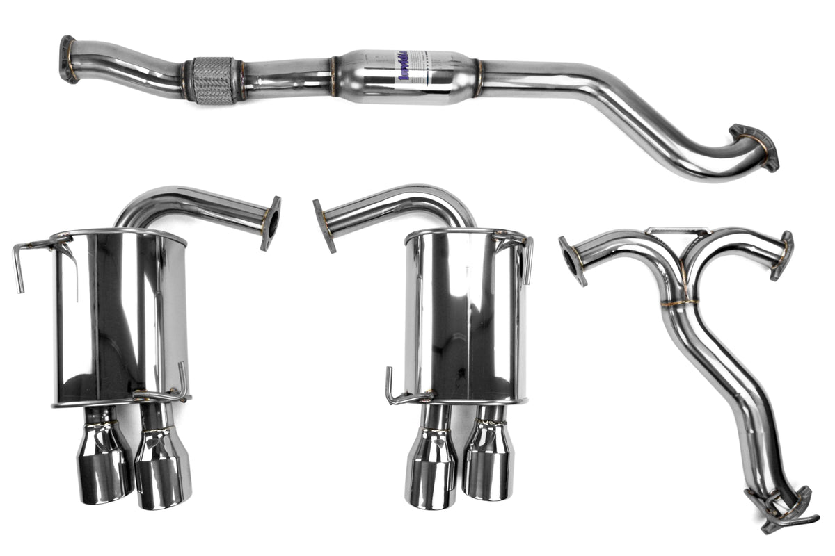 Invidia 15+ Subaru WRX/STI 4Dr Q300 Twin Outlet Rolled Stainless Steel Quad Tip Cat-Back Exhaust - HS15STIG3S