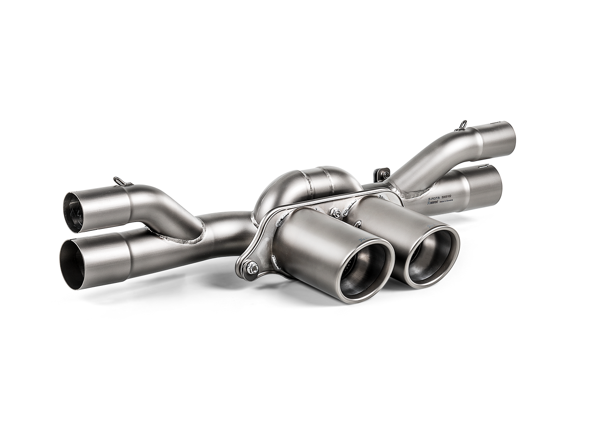 Akrapovic 2018 Porsche 911 GT3 (991.2) Slip-On Race Line (Titanium) w/Titanium Tail Pipe Set - S-PO/TI/8-TP